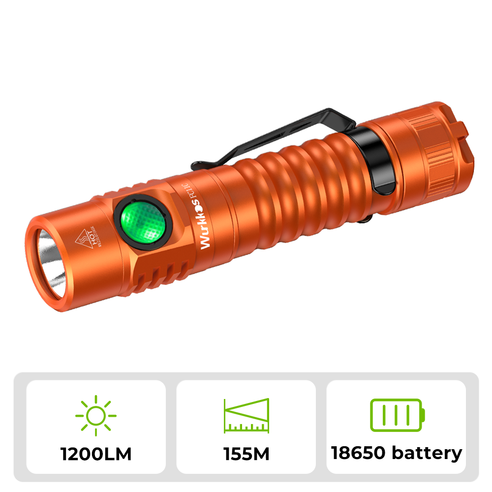 Wurkkos FC11C taskulamppu 18650 Nichia 519A