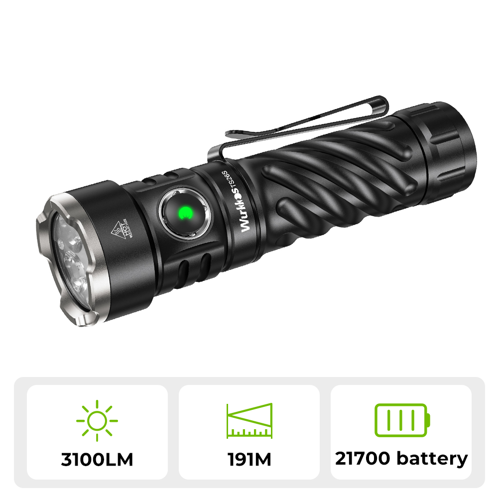 Wurkkos TS26s taskulamppu 21700 Nichia 519A